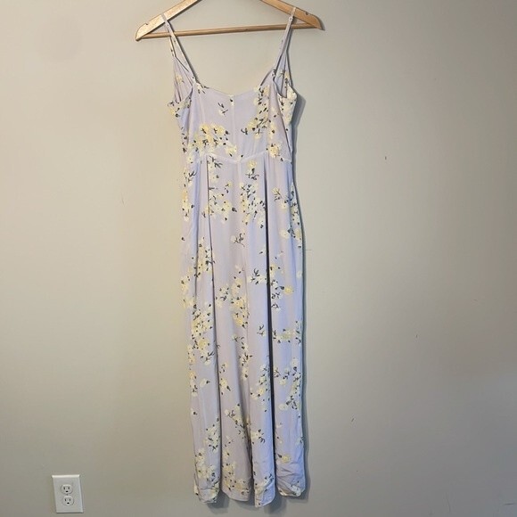 Intermix Floral Octavia Lilac Jumpsuit Size 2 - Picture 10 of 13